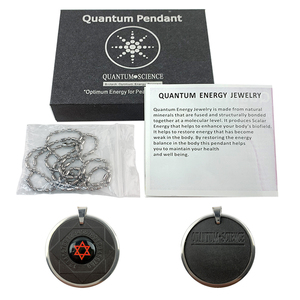 Pendentif quantique étoile de David en acier inoxydable personnalisé ECAMAZ, collier en <span class=keywords><strong>pierre</strong></span> de lave, vente en gros - Product Image 5