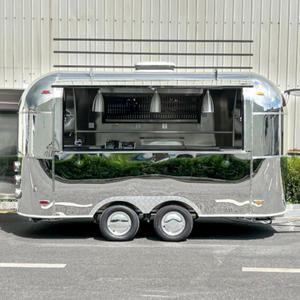 Wholesale Price Commercial Outdoor Fast Food Mobile Kitchen Truck Aluminum Mobile Food Truck for Hot Dogs Pizza Snacks - Product Image 5