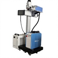 Vendedor superior 3W 5W 10W 15W JPT Gainlaser Flying Type Uv Laser Marking Machine para vidrio Plástico Venta directa de fábrica