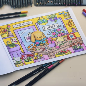 <span class=keywords><strong>Livre</strong></span> de coloriage personnalisé pour enfants, reliure parfaite, couverture souple, <span class=keywords><strong>livre</strong></span> de coloriage <span class=keywords><strong>aquarelle</strong></span> Kawaii pour tout-petits, service d'impression - Product Image 4