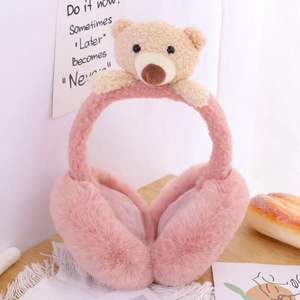 Couvre-oreilles pliables en fourrure de lapin, chauds et doux pour l'hiver, accessoire de cyclisme extérieur pour femmes - Product Image 2