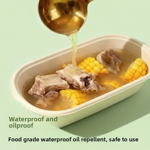 Contenitore per Pranzo Biodegradabile Usa e Getta, Adatto al Microonde, Multiuso per Insalata, Sushi e Bento - Product Image 2