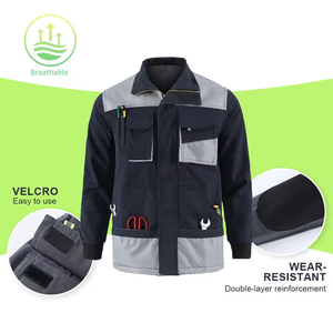 Conjunto <span class=keywords><strong>de</strong></span> Ropa <span class=keywords><strong>de</strong></span> Trabajo <span class=keywords><strong>de</strong></span> Lona para Hombre, Transpirable, Impermeable, con Múltiples Bolsillos, Chaqueta y Pantalones <span class=keywords><strong>de</strong></span> Trabajo, Impresión Personalizada, Venta al Por Mayor - Product Image 4