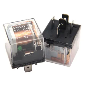 TLV4 1912 12V 24V 5 Pin 40A Transparent Shell With LED Relays Automotive Relay Factory Direct Sale