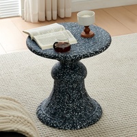 Table basse ronde en plastique à petit prix pour intérieur, table d'appoint pour canapé, table à thé ou à café pour café