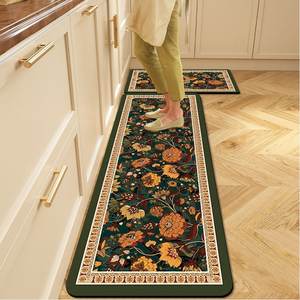 Alfombra de Cocina con Diseño Floral, de Tierra de Diatomeas, Antideslizante, Rectangular, Lavable, Absorbente y Resistente al Aceite - Product Image 4