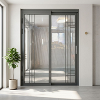 Porte coulissante en aluminium robuste et minimaliste ZEYI, isolation acoustique, pour maison, patio, balcon, extérieur