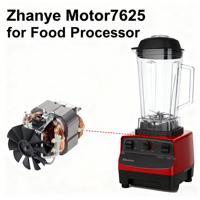 Moteur électrique universel (Modèle ZYU7625) |   220V monophasé, durable et personnalisable pour les mixeurs domestiques |   Directement de l'usine