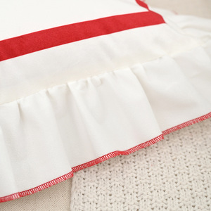 Housses de coussin en velours à volants imprimé <span class=keywords><strong>papillon</strong></span> rose pour canapé, taies <span class=keywords><strong>d</strong></span>'<span class=keywords><strong>oreiller</strong></span> shabby chic de couleur unie avec volants 18x18 pouces/ - Product Image 5