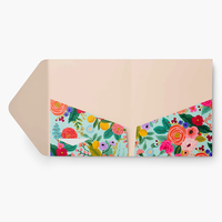Funda personalizada con estampado Floral A4, carpeta de bolsillo con papel recubierto, para documentos, cartas, archivos