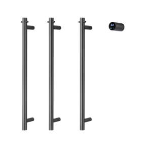 EIOIOL Porte-<span class=keywords><strong>serviettes</strong></span> chauffant infrarouge à chauffage rapide, design moderne, en acier inoxydable SUS 304 poli <span class=keywords><strong>miroir</strong></span>, pliable, garantie 3 ans, Appartement 3 - Product Image 1