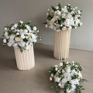 Nuovo Design Personalizzabile: Centrotavola con Sfera di Rose Bianche, Fiori Artificiali in Seta, Decorazioni Floreali all'Ingrosso - Product Image 3