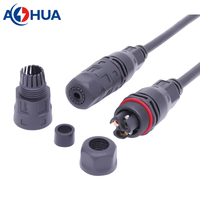 Câble d'alimentation pour driver LED, type de fixation par vis, connecteur circulaire étanche à 3 broches IP68