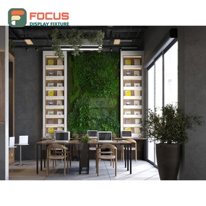 ชั้นวางสินค้ากาแฟหรูหรา แผงไม้ระแนงสำหรับจัดแสดงกาแฟบรรจุถุง ชั้นวางโชว์เบเกอรี่คาเฟ่ - Product Image 6