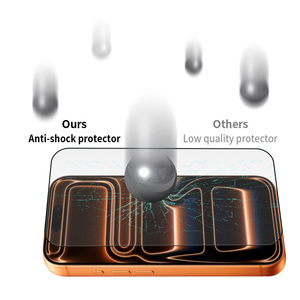 Protector de Pantalla de Vidrio Templado <span class=keywords><strong>3</strong></span> en 1 con Nueva Tecnología 3A Anti-Reflejos, Anti-Reflejos de Luz y Anti-Huellas para iPhone 14 15 16 17 - Product Image 6