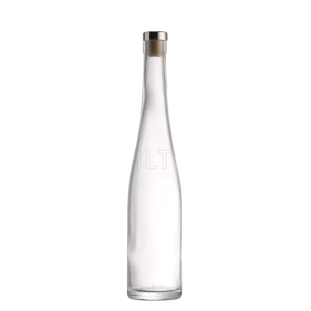 Empty 500ml Alcohole Brandy Vodka Whiskey Cork Shaped Glass Bottles For Alcoholic Beverages