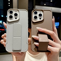 Nouvelle coque de téléphone magnétique sans fil en TPU mat antichoc avec support pliable, design de luxe pour 17 18Pro 18 17 16 Pro