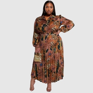 ชุดเซ็ต 2 ชิ้น เสื้อพิมพ์ลายลำลองไซส์ใหญ่ ผ้าเนื้อนุ่ม ระบายอากาศได้ดี เป็นมิตรกับสิ่งแวดล้อม กระโปรงจีบ แฟชั่นผู้หญิง คุณภาพสูง - Product Image 2