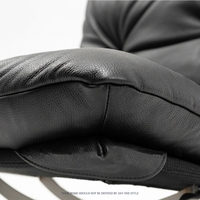 Fauteuil Godfather, style minimaliste nordique Bauhaus, canapé de détente en cuir véritable pour salon