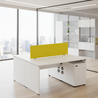 Bureau de travail professionnel à double rangée, système de connexion ABS, mobilier de bureau d'équipe, structure en acier
