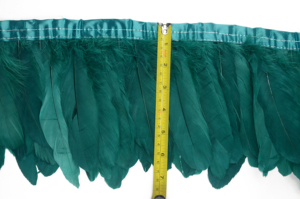 15-20cm amarillo neón precio competitivo hecho a mano ganso Nagorie pluma enhebrado flecos 5-8 ''para decoración de fiesta de Carnaval - Product Image 2