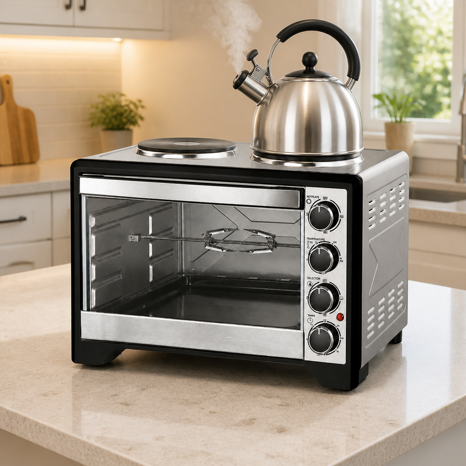 Electric Mechanical Convection Air Fryer Toaster Oven Knob 60L Metal ...