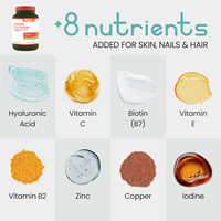 Tablet Kolagen Laut Murni Asam Hialuronat Vitamin C Peptida Terhidrolisis Suplemen Kecantikan untuk Wanita