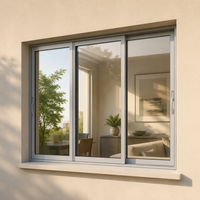 Ventana de Jardín de Doble Vidrio con Aislamiento Térmico Moderno, Fabricada en China