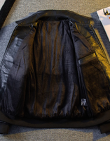 Blouson cargo décontracté américain HPCP pour homme, coupe ample, en polaire chaude pour l'hiver, en PU, avec fermeture éclair