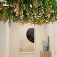 Maßgefertigte Künstliche Blumen Deckenpflanzen-Dekoration Restaurant-Deckenbehandlung Simulierte Decken-Simulation Grünpflanzen