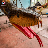 Modèle de serpent animatronique réaliste grandeur nature, sculpture de serpent mécanique réaliste pour exposition, parc à thème et centre commercial