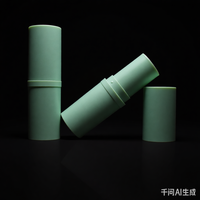 Tubes de baume à lèvres et de rouge à lèvres en plastique noir brillant 8g personnalisables avec capuchon à vis, emballage cosmétique vide estampé à chaud pour fard à joues