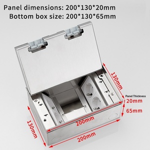 <span class=keywords><strong>Prise</strong></span> de sol standard européenne avec <span class=keywords><strong>design</strong></span> <span class=keywords><strong>en</strong></span> marbre encastré et face invisible - Product Image 4