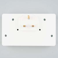 Colokan Adaptor Konversi 13A 2 Gang dengan USB 2400mA dengan Pelindung Lonjakan Listrik