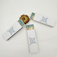 Allumettes en bois personnalisées avec logo sur boîte, pointe colorée, allumettes de sécurité, vente en gros, bâtonnets de 12 pièces, style moderne, pour bougies et fêtes