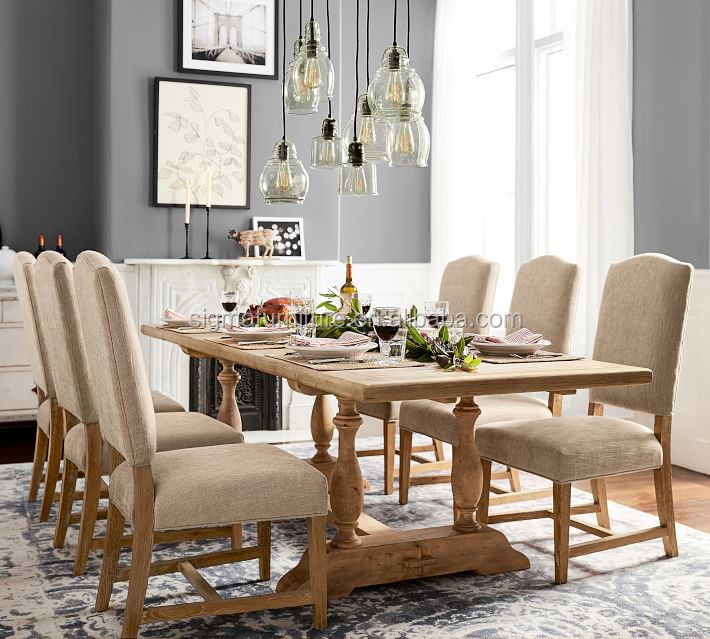 home furniture kitchen dining set rectangular oak Wood Dining Table and Dining Chair
