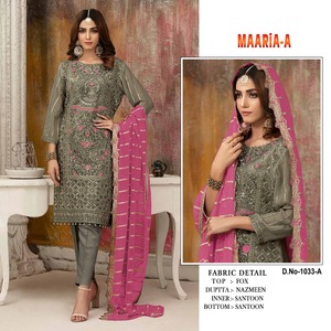 ชุดปักลายสำหรับงาน Salwar Kameez จากนักออกแบบหินชุดปากีสถาน - Product Image 2