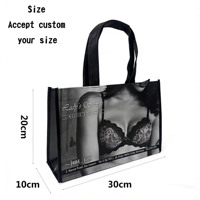 Sac fourre-tout réutilisable en non-tissé CHENGBAI avec poignées et bandoulière, taille moyenne (30-50 cm), motif personnalisé avec logo et lettres, pour le shopping