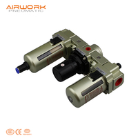Unité de traitement d'air AC3000-03D FRL, corps en alliage d'aluminium, filtre régulateur de ligne d'air, lubrificateur pneumatique automatique à graisse