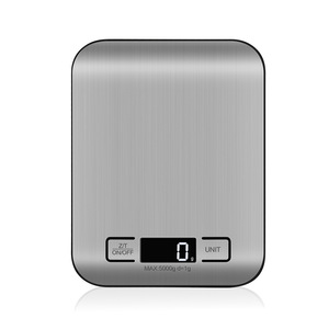 Balance de cuisine numérique 10/5kg-1g avec écran LED, panneau en acier inoxydable, balances électroniques pour la maison, la nourriture, les collations, la pesée, les outils de pâtisserie - Product Image 1