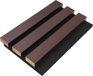 แผ่นอะคูสติกดีไซน์ทันสมัย วัสดุ MDF ปลอดภัย เหมาะสำหรับตกแต่งผนังห้องนอน โรงแรม ห้องนั่งเล่น ลายไม้สลัก - Product Image 5