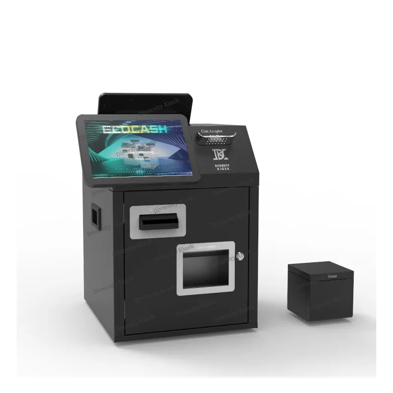 Ince dokunmatik hepsi bir POS sistemi toplu bankamatik nakit depozito ve çekme Self servis makinesi elektronik dijital