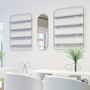 Modern Stainless Steel Wall Mounted <b>Nail</b> Polish Rack & Display Station for Living Room Clear Gold Finish Salon Furniture MK - Product Image 3