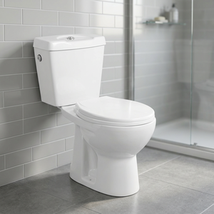 Inodoro de Cerámica de Dos Piezas Vistaar, Diseño Moderno, Inodoro de Baño con Drenaje Montado en el Suelo - Product Image 1