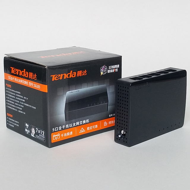 Tenda SG105M Five-Port Gigabit Ethernet Switch with Network Monitoring and Security Control