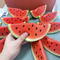 PU Watermeloen Squishy Speelgoed Bijtbaar Langzaam Opkomende Fruitvormige Stressverlichtende Speelgoed