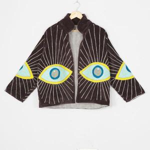Luxury <b>Velvet</b> Suzani Jacket for <b>Women</b> Handmade Traditional Embroidered Bohemian Vintage Floral Fashion <b>Coat</b> OEM ODM Manufacturer - Product Image 3