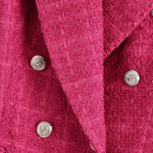 Retro Damen-<span class=keywords><strong>Blazer</strong></span> mit Taschen, Atmungsaktiver Wollmantel, Büro-Damen Langarm-Jacke, Doppelreihiger Damen-<span class=keywords><strong>Blazer</strong></span> - Product Image 5