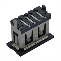 Prise femelle USB2.0 10.0 à corps court, haute intensité, charge rapide/flash, 2 broches H6.8, montage SMT pour chargeur de batterie externe et chargeur de voiture