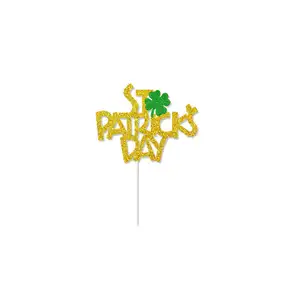 Tùy Chỉnh Irish St. Saint Patrick Patrick May Mắn Ngày Lễ Hội Trang Trí Màu Xanh Lá Cây Màu Sắc Bánh Topper Cho St Patrick Đảng